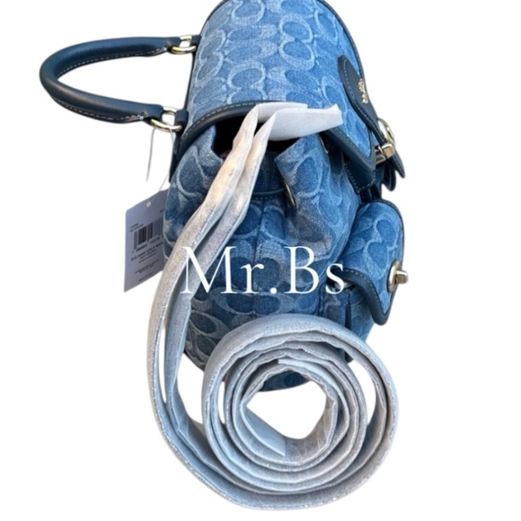 Coach Hadley Backpack In Signature Denim Purse - Picture 6 of 10